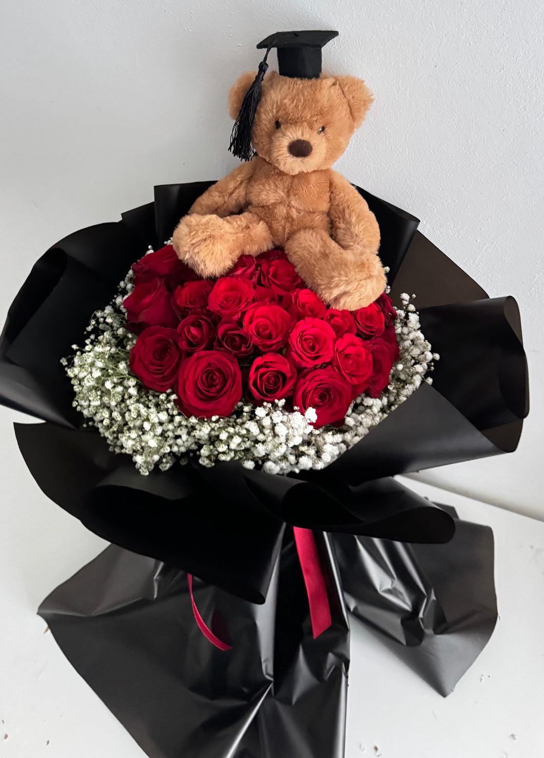 Graduation Teddy-Bear Rose Bouquet